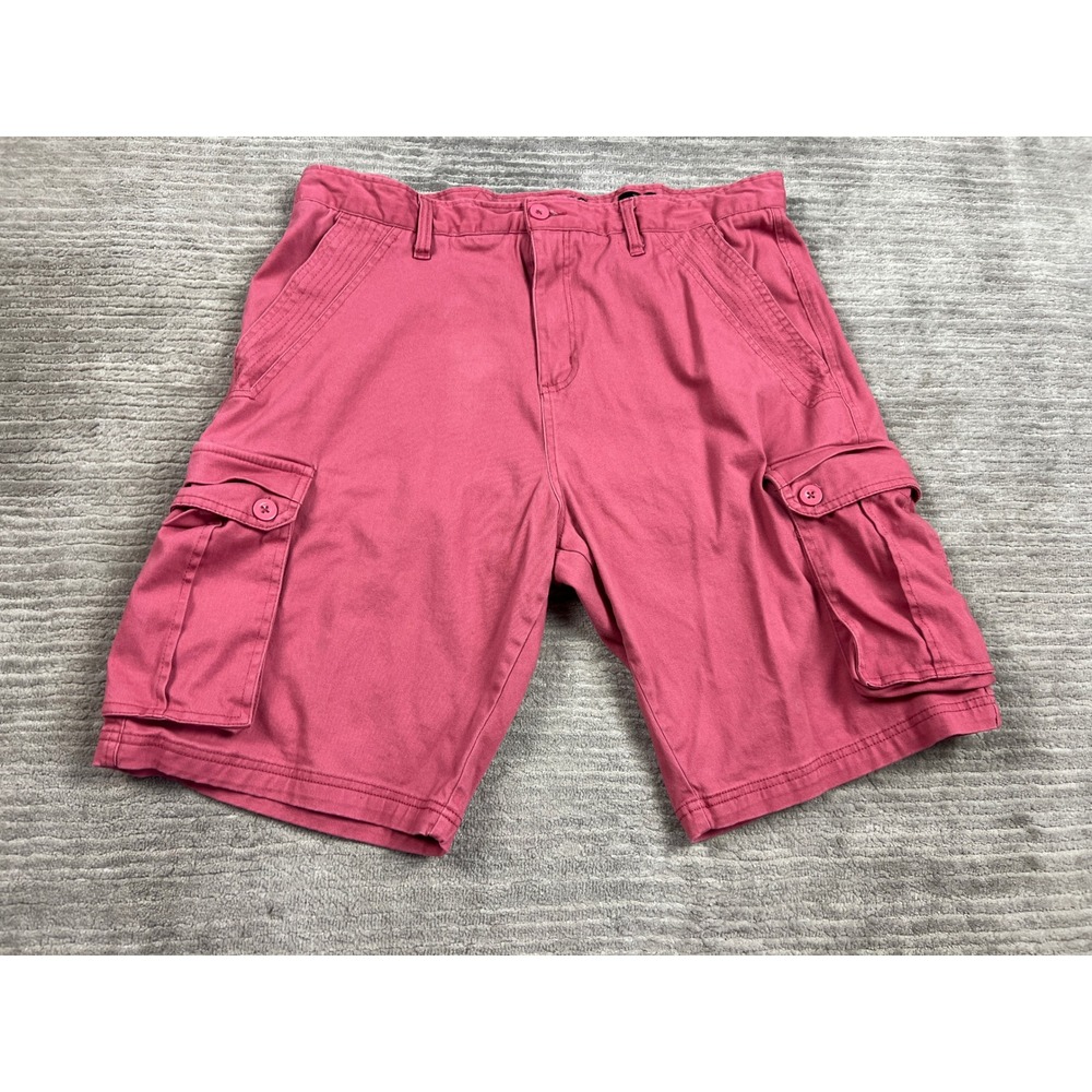 Broken Threads Cargo Shorts Mens‎ 38 Pink Regular Fit Cotton Spandex Utility